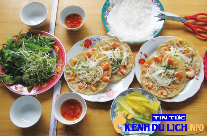 bánh xèo tôm nhảy ở quy nhơn